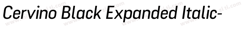 Cervino Black Expanded Italic字体转换